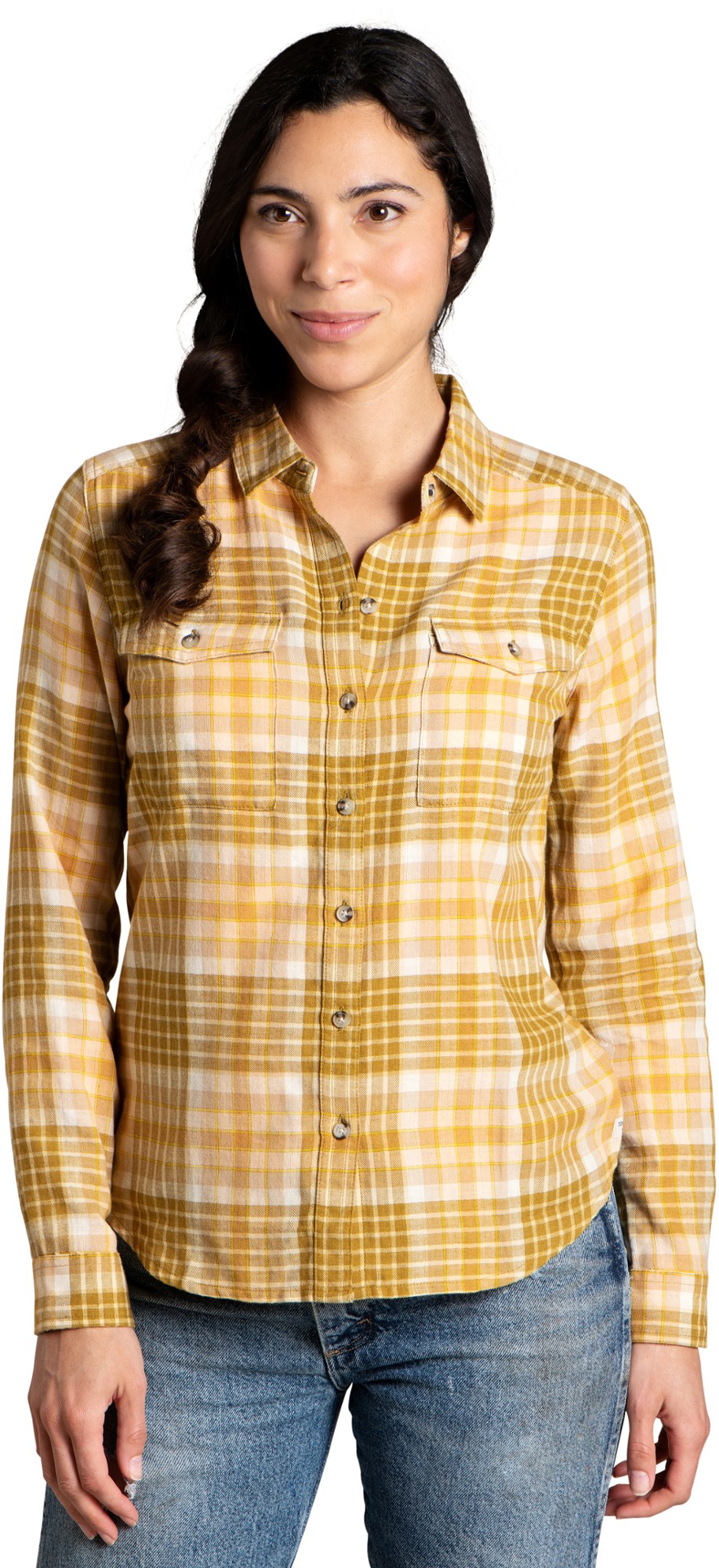 цена Фланелевая рубашка с длинными рукавами Re-Form — женская Toad&Co, желтый