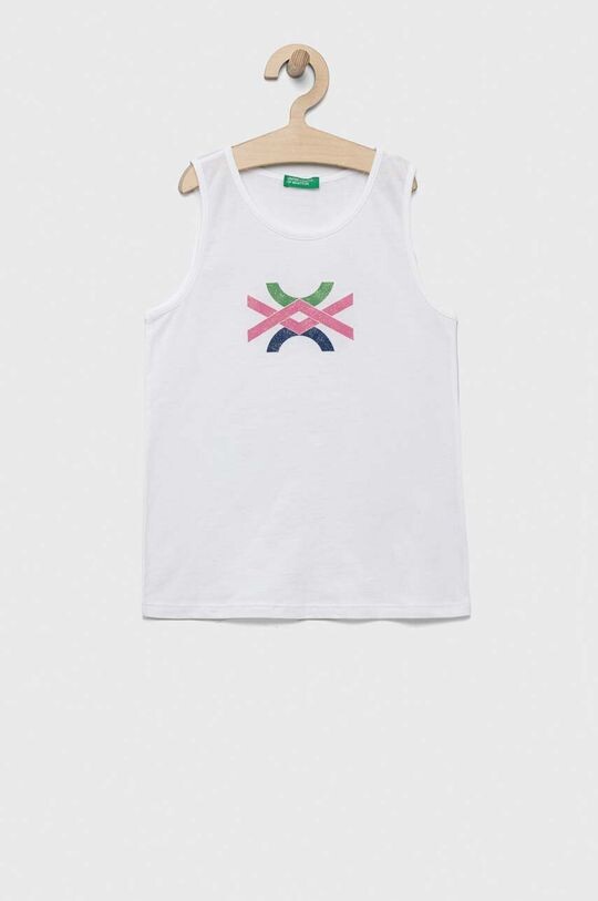 

Детский хлопковый топ United Colors of Benetton, белый