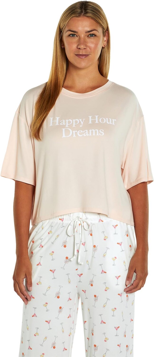 

Пижамный комплект Wildfox Happy Hour Dreams Set, цвет Cloud Pink/Multi