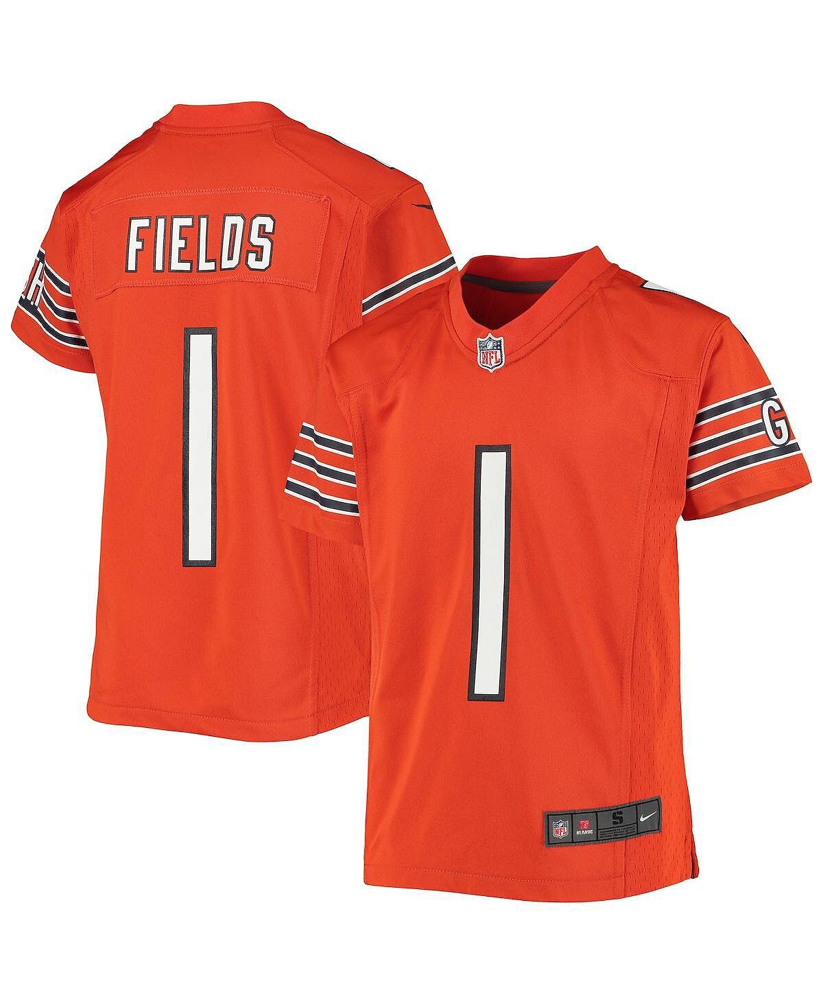 

Футболка Big Boys Justin Fields Orange Chicago Bears Nike
