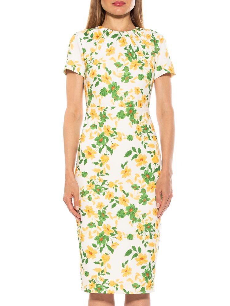 

Платье-миди-футляр Quinn Alexia Admor, цвет Yellow Floral
