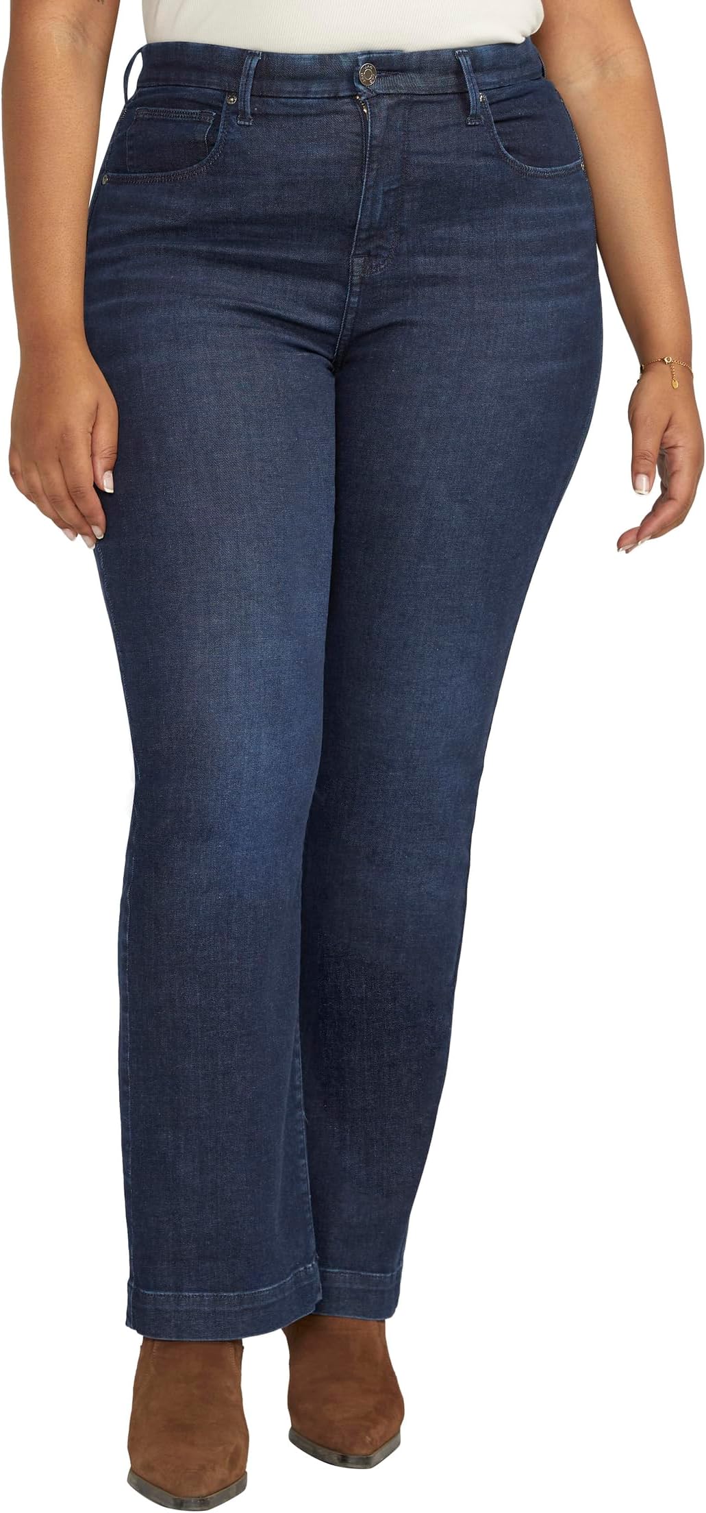 Джинсы Plus Size Phoebe High-Rise Bootcut Jeans Jag Jeans, цвет Stardust