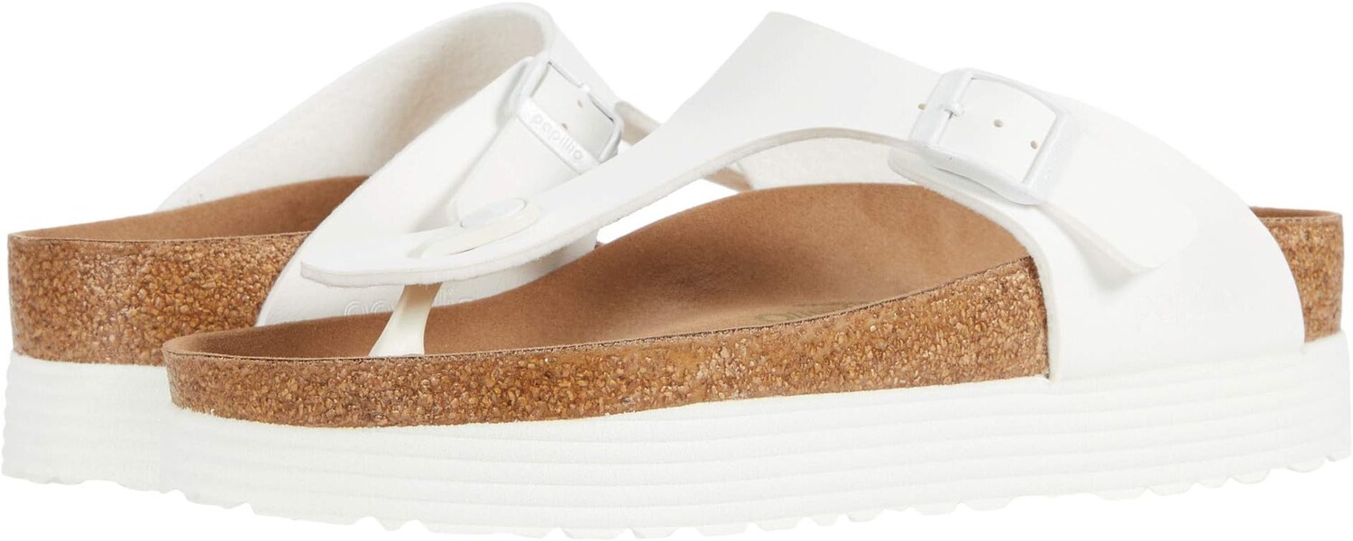 

Шлепанцы Papillio by Birkenstock Gizeh Platform Vegan Sandal Birkenstock, цвет White Birko-Flor