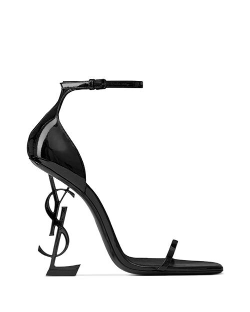 

Сандалии Opyum из лакированной кожи Saint Laurent, цвет Black