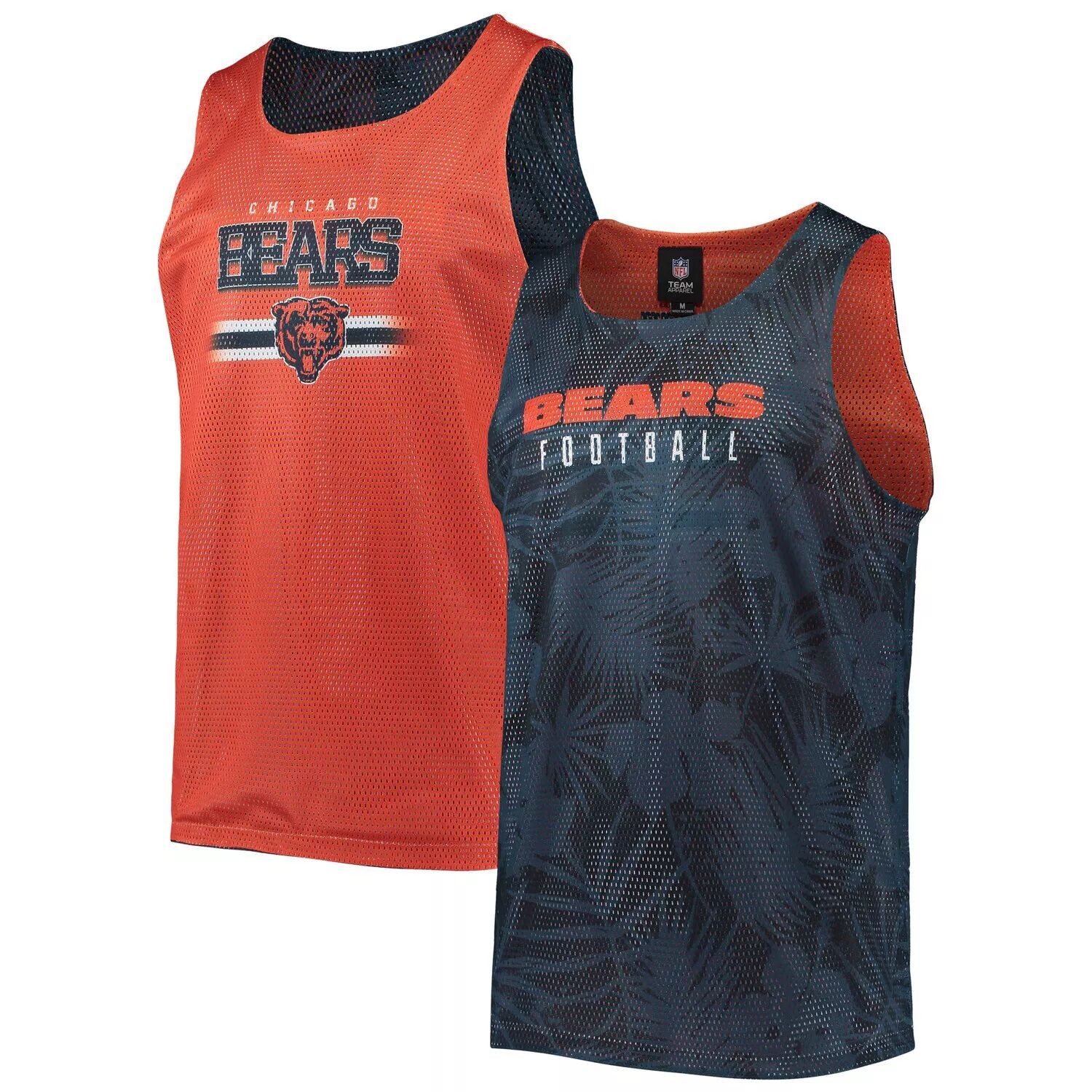 

Мужская двусторонняя сетчатая майка FOCO Navy Chicago Bears с цветочным принтом