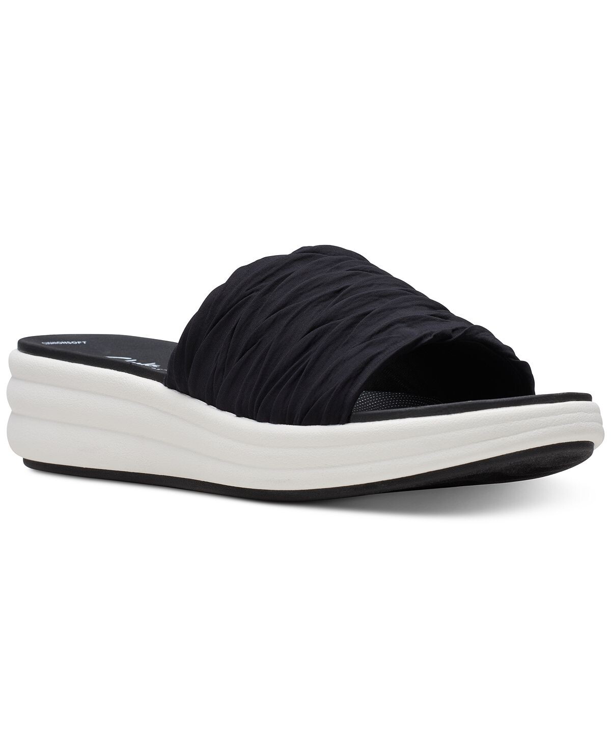 

Женские сандалии без шнуровки на платформе Drift Petal Lilac Clarks, черный