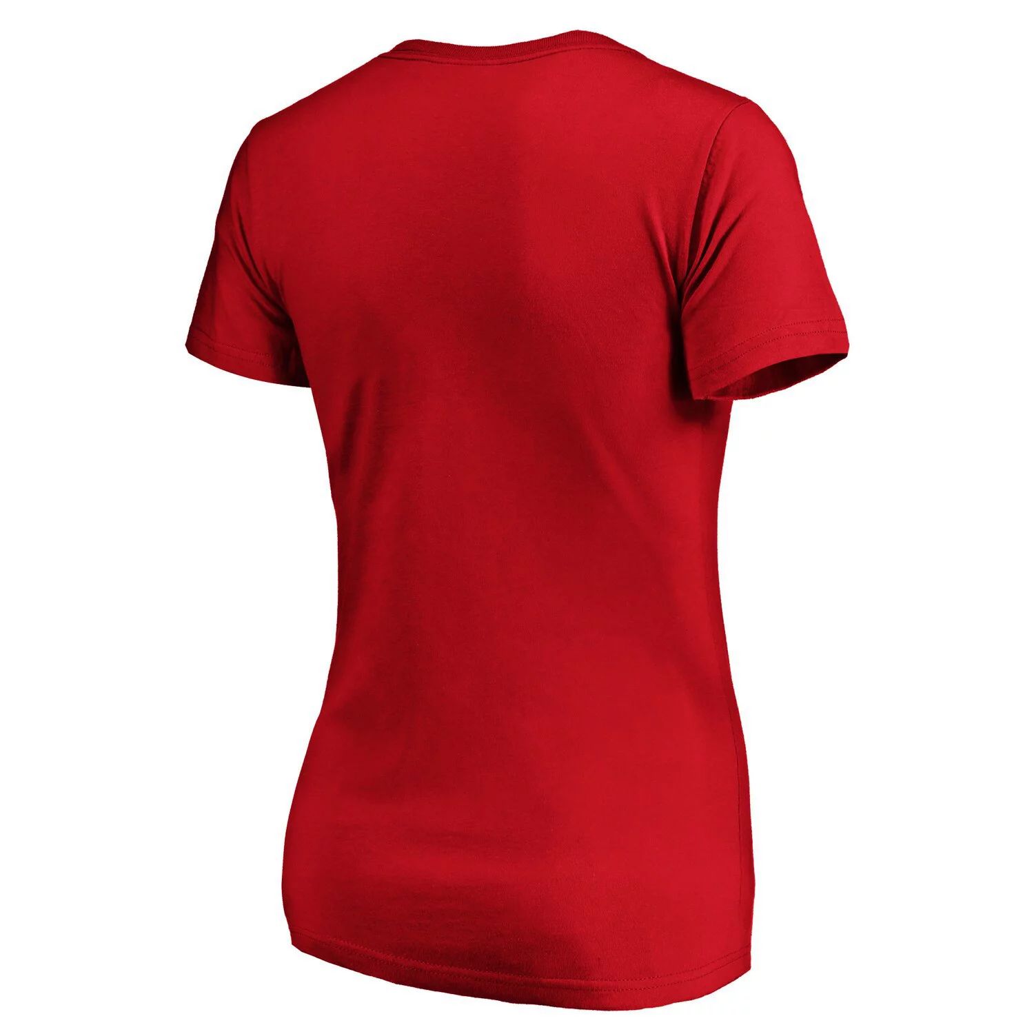 

Женская красная футболка с v-образным вырезом и v-образным вырезом с официальным логотипом Fanatics Washington Nationals Plus Size Fanatics, Красный