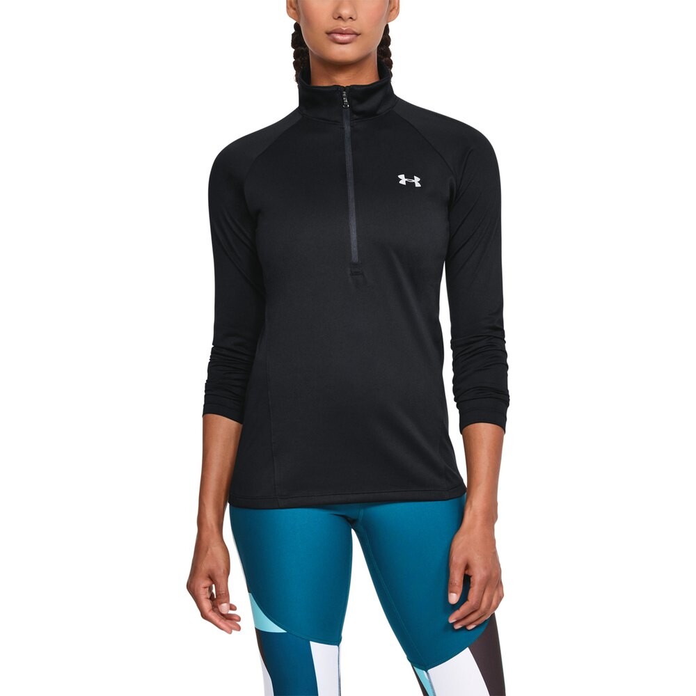 

Футболка Under Armour Jersey Tech 1/2 Zip half zip, черный
