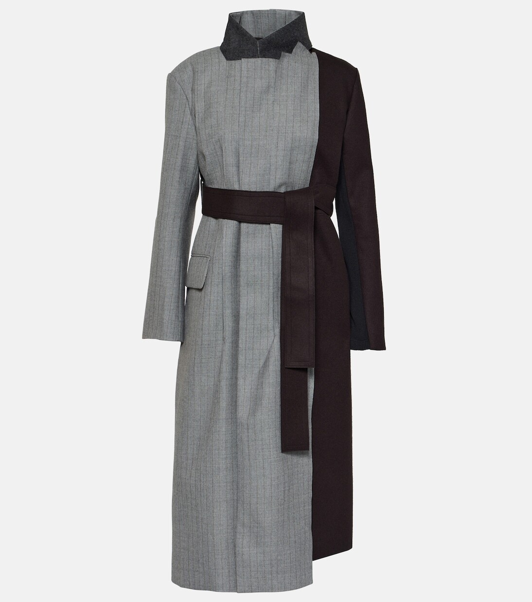 

Шерстяное пальто Sacai, серый