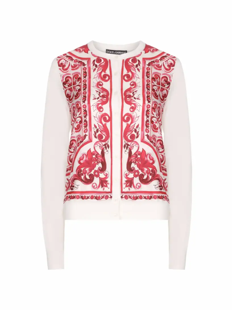

Кардиган с принтом Majolica Dolce&Gabbana, мультиколор