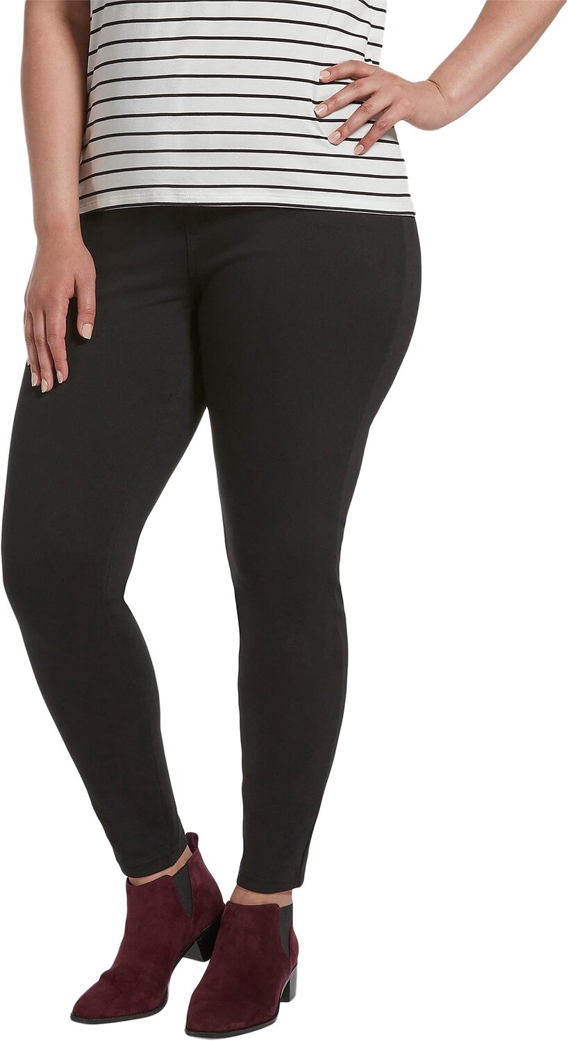 

Джинсы Plus Size High-Waist Ultra Soft Denim Leggings HUE, черный