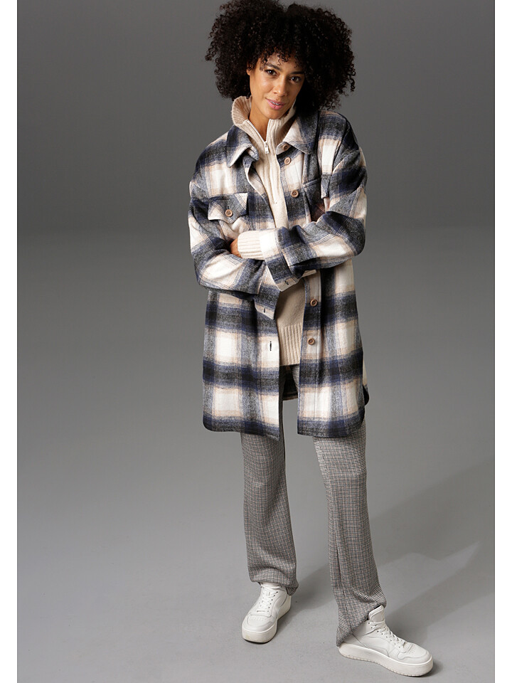 

Куртка Aniston Hemdjacke, серо черный