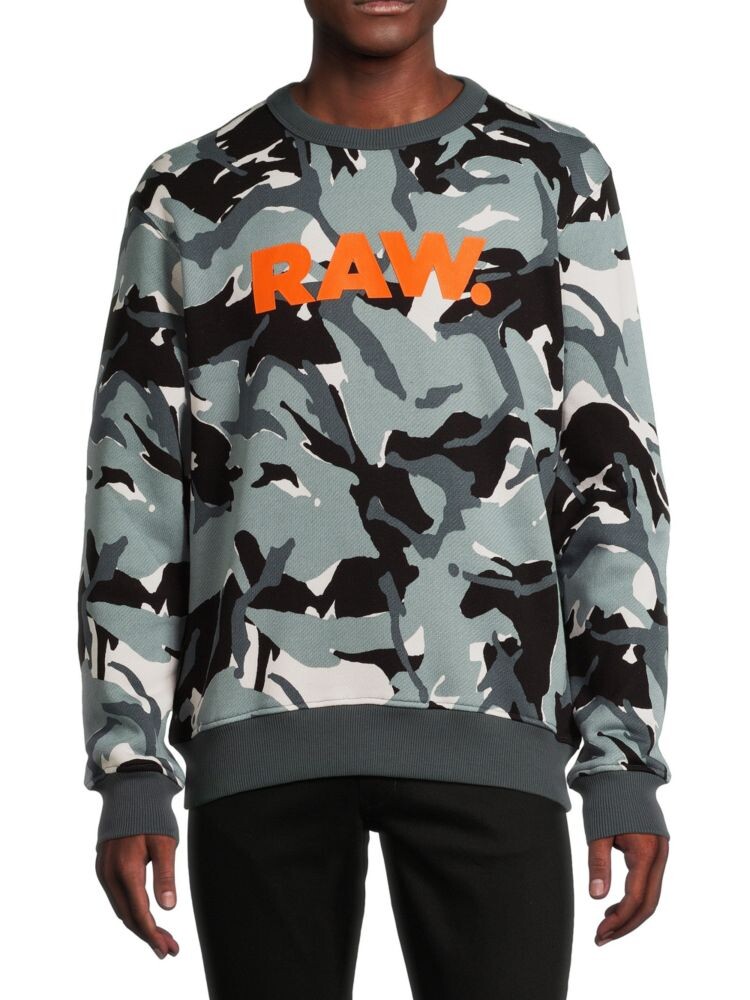 

Толстовка с камуфляжным логотипом G-Star Raw, цвет Grey Moss
