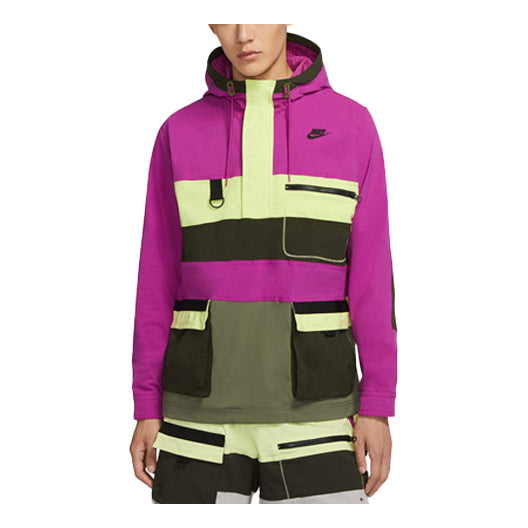Куртка Nike Sportswear Multicolor Splicing Big Pocket Hooded Jacket Colorblock, цвет colorblock цена и фото