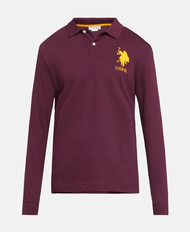 

Рубашка-поло с длинными рукавами U.S. Polo Assn., бордо