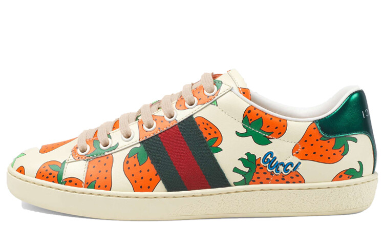 

GUCCI Wmns Кожаная спортивная обувь с принтом Зеленый/Красный