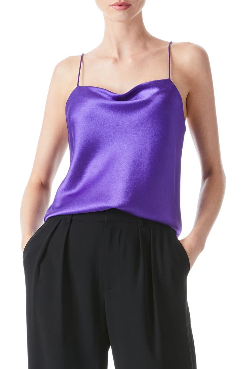 

Майка с воротником-хомутом Harmon Drapey ALICE + OLIVIA, фиолетовый
