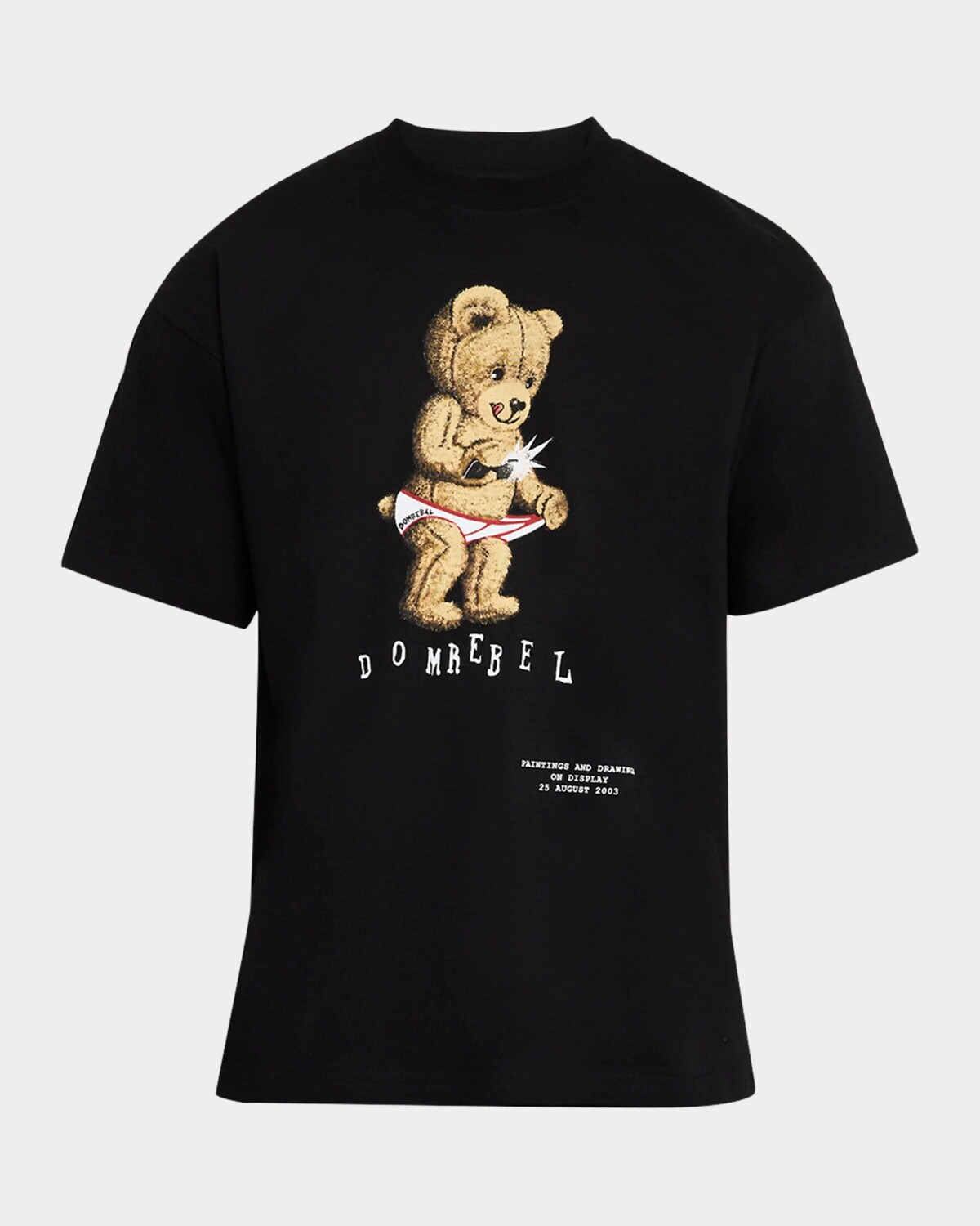 

Мужская футболка с фирменным рисунком Domrebel, цвет Faded Black
