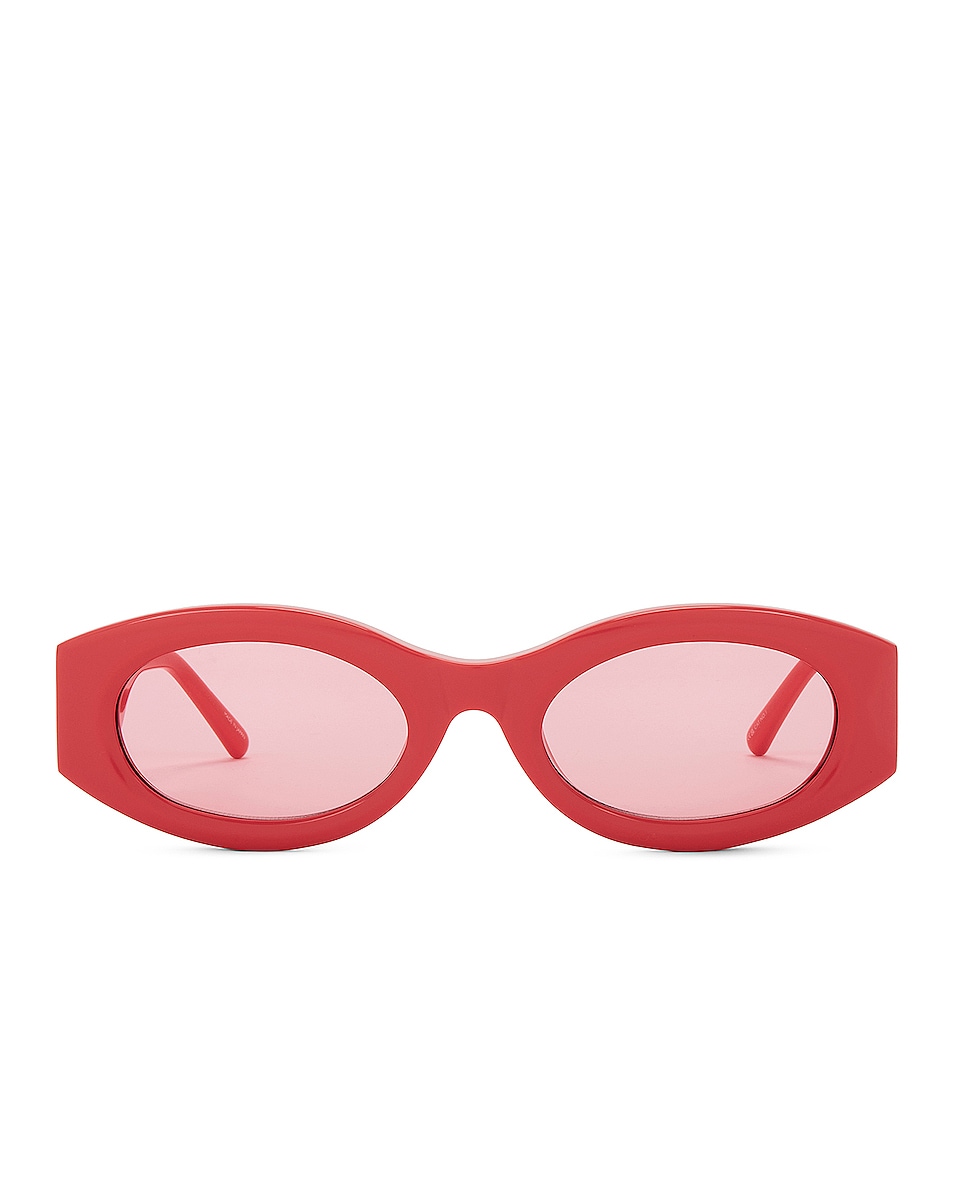 Солнцезащитные очки The Attico Berta Oval, цвет Coral