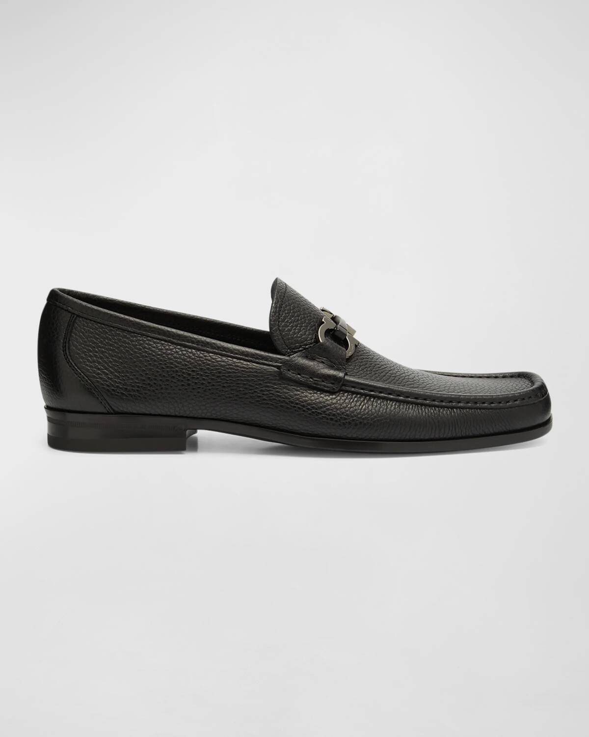 

Мужские лоферы Gancini Grandioso из зерненой телячьей кожи Ferragamo, цвет Nero