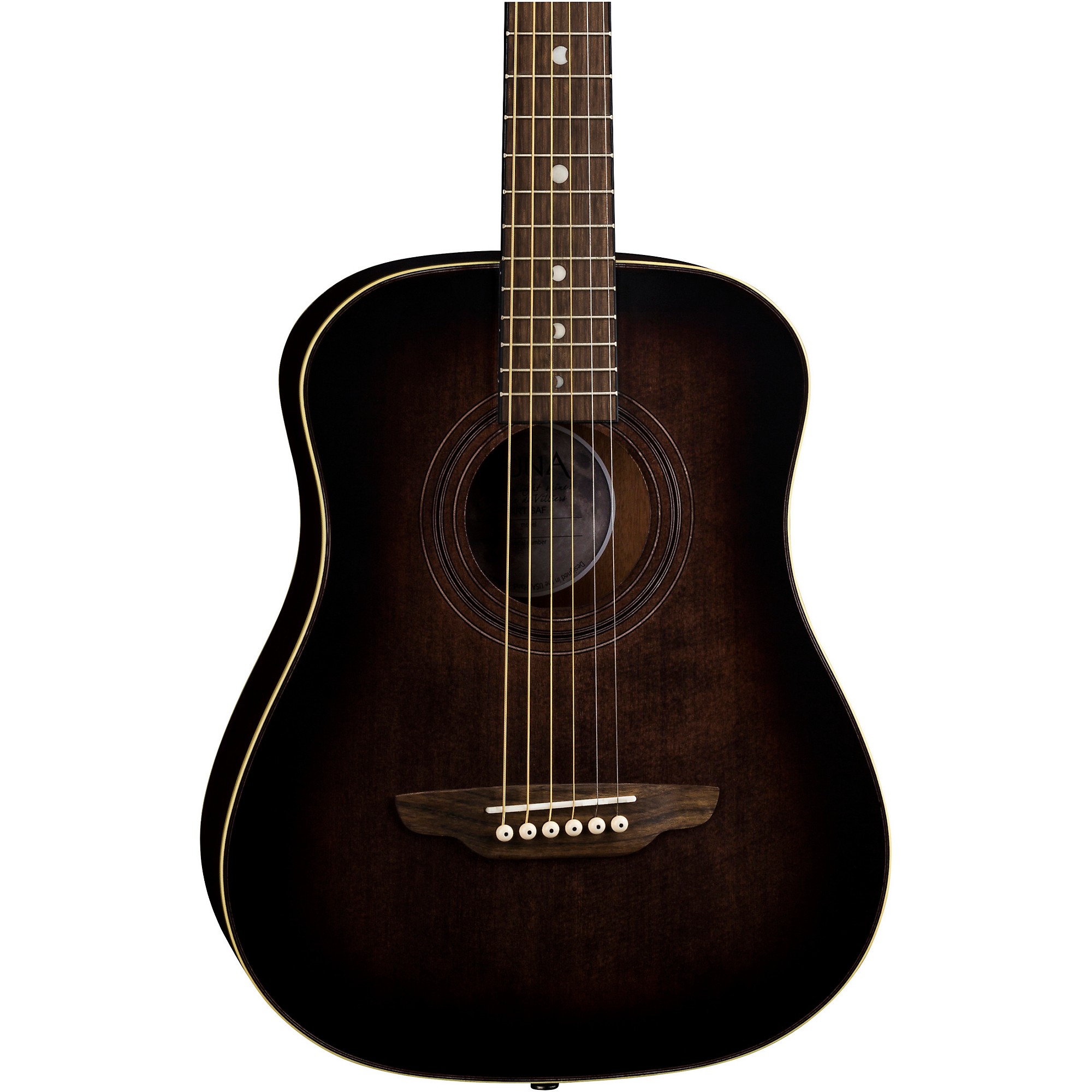 Luna Guitars Safari Artist Винтажная дорожная акустическая гитара потертая винтажная коричневая гитара