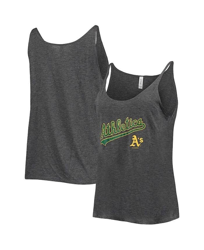 

Женская темно-серая майка с напуском Oakland Athletics с напуском Soft As A Grape, серый