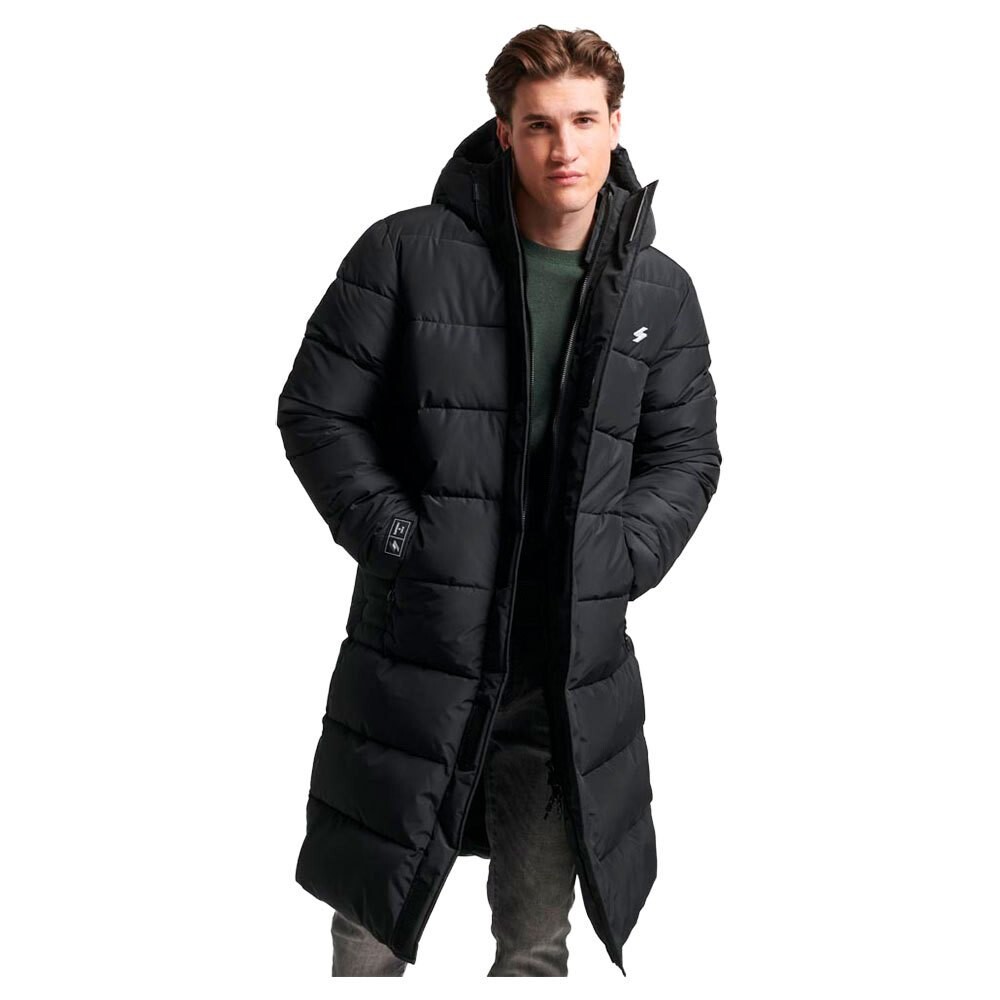 

Куртка Superdry Longline Sports Puffer, черный