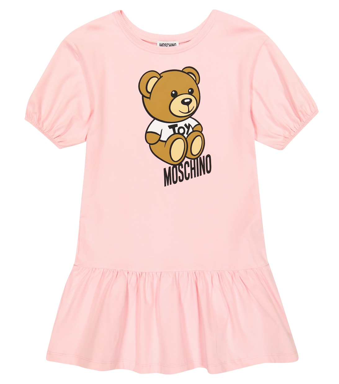 

Платье Teddy Bear из смесового хлопкового джерси Moschino, розовый