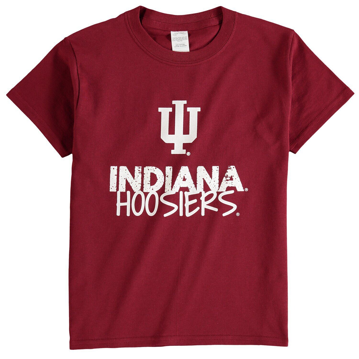 

Молодежная футболка Crimson Indiana Hoosiers с круглым вырезом Unbranded