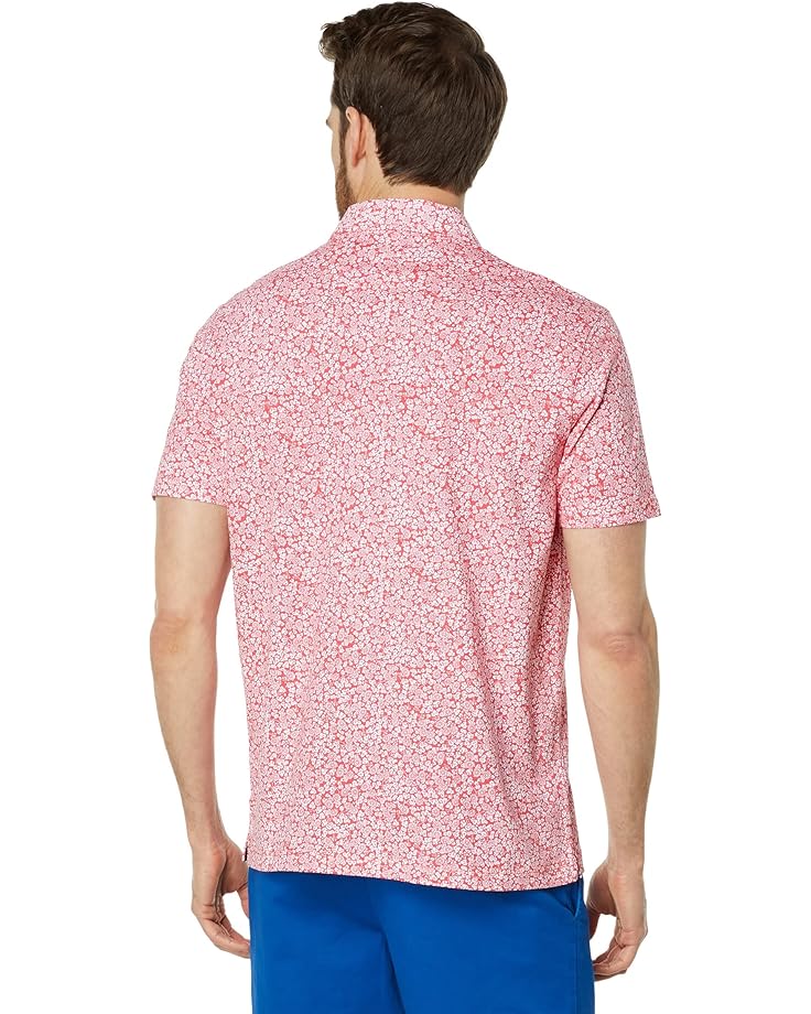 Рубашка U.S. POLO ASSN. Short Sleeve Floral All Over Print Knit Shirt, цвет Calypso Coral
