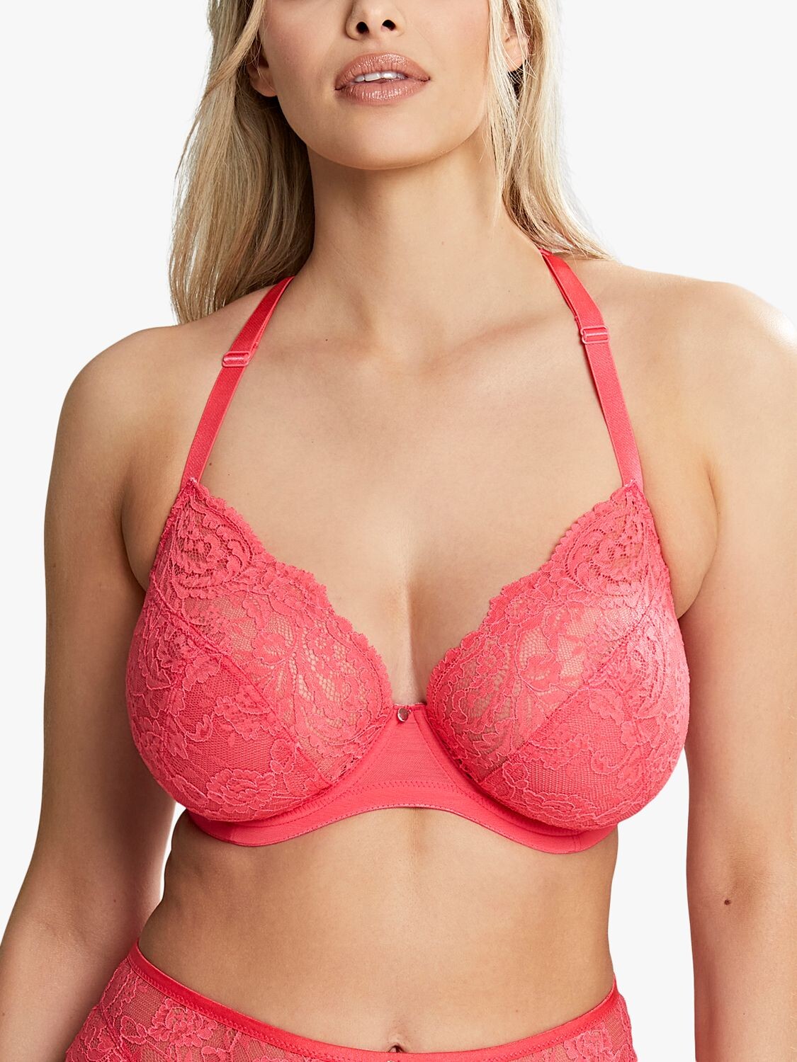 

Panache Addison Бюстгальтер с глубоким вырезом без подкладок, цвет Paradise Pink