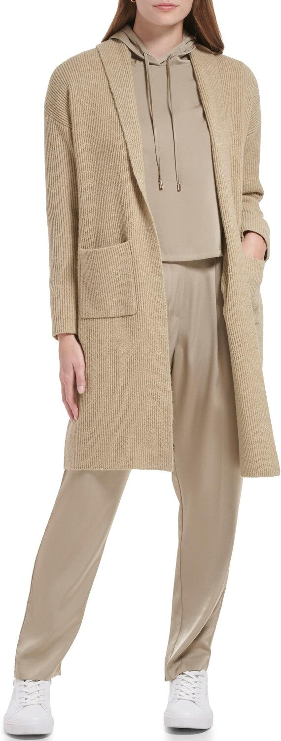

Свитер Long Shawl Collar with Pockets Calvin Klein, цвет Chai