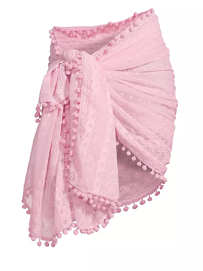 

Прозрачное парео с кисточками Melissa Odabash, цвет rose