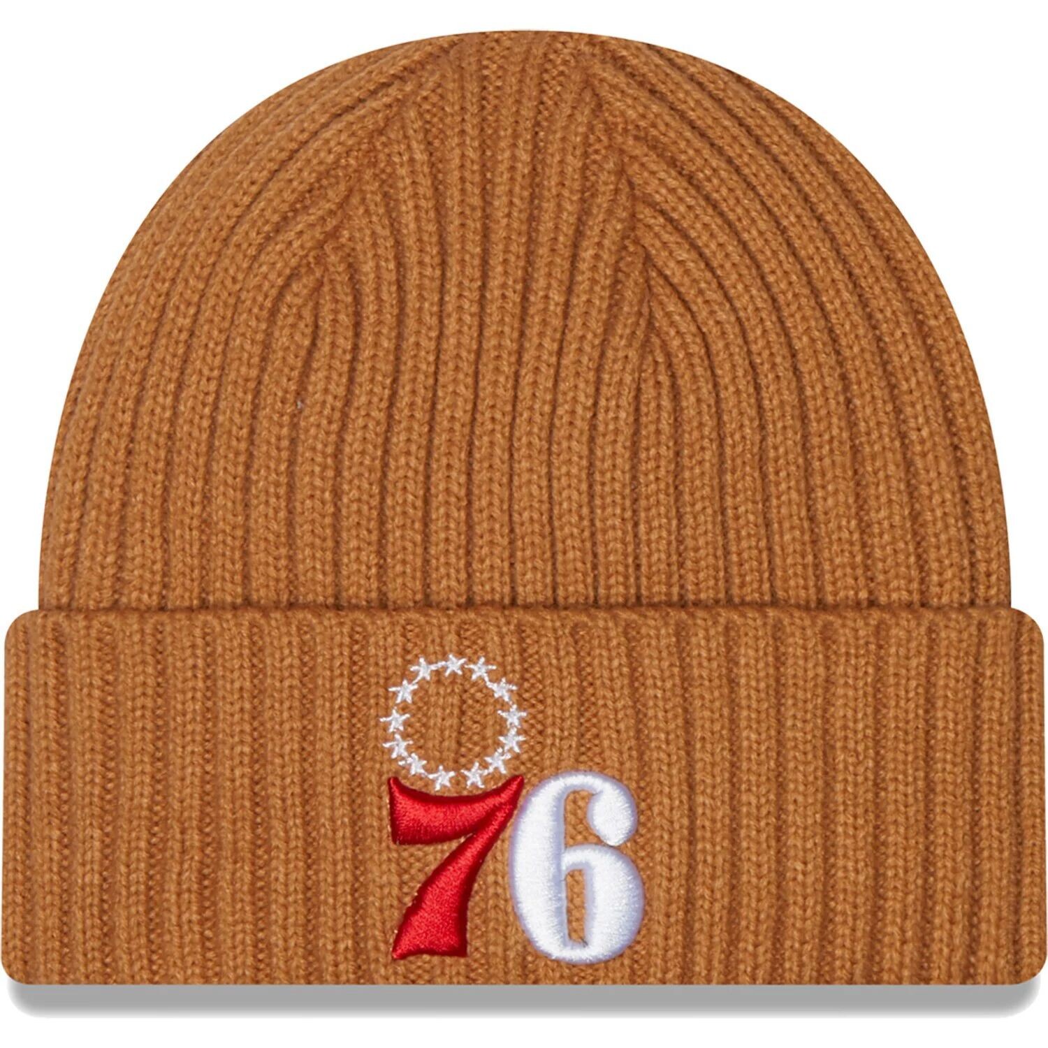

Мужская классическая вязаная шапка New Era Light Bronze Philadelphia 76ers Core