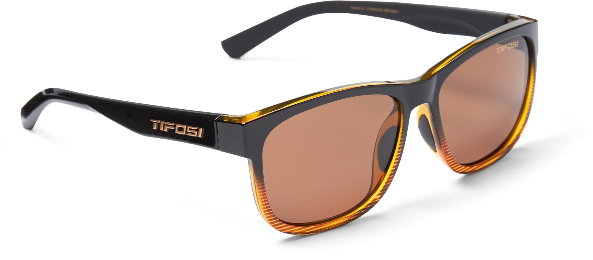 цена Поляризованные солнцезащитные очки Swank XL Tifosi, коричневый