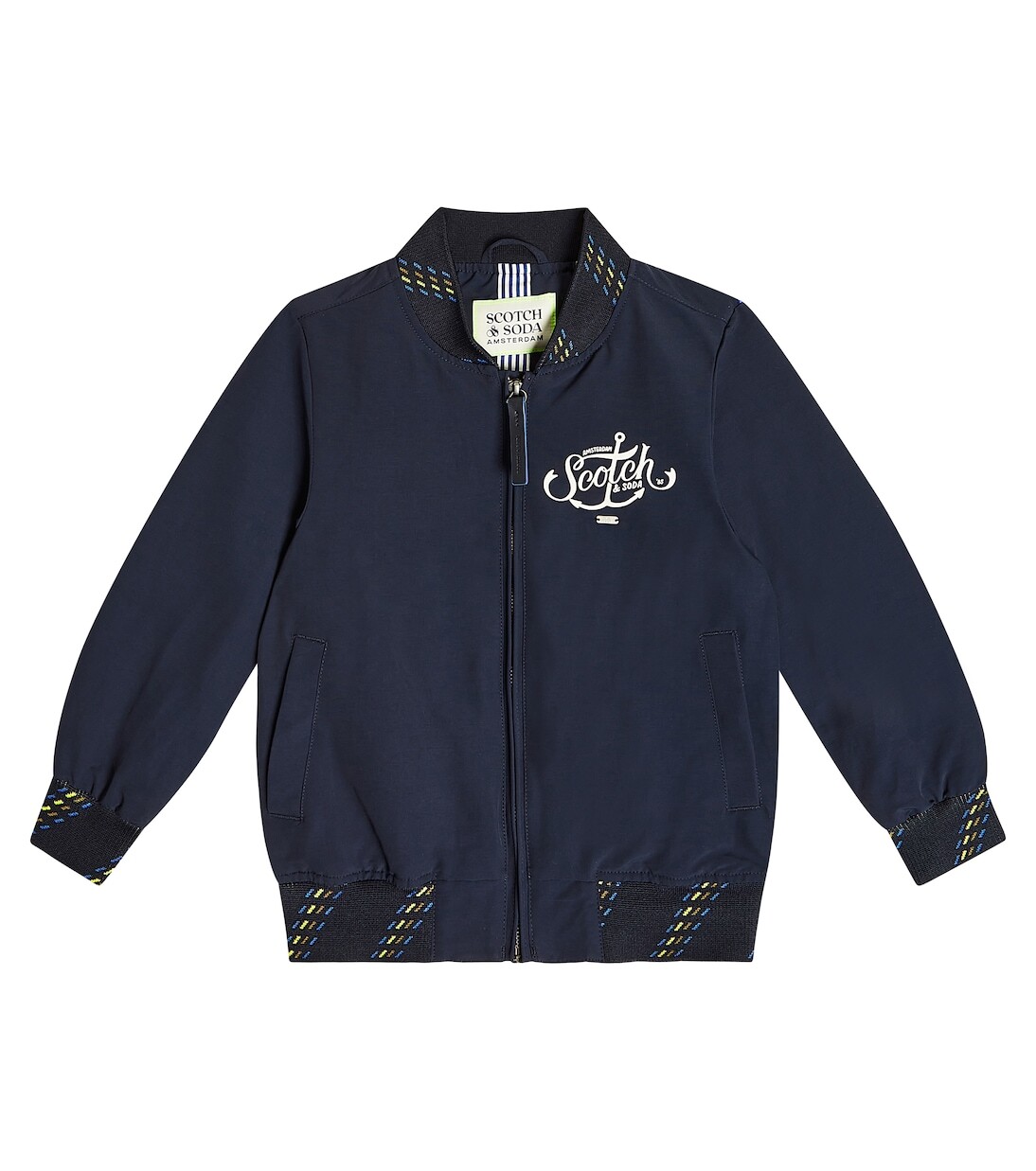 

Бомбер из смесового хлопка Scotch & Soda Kids, синий
