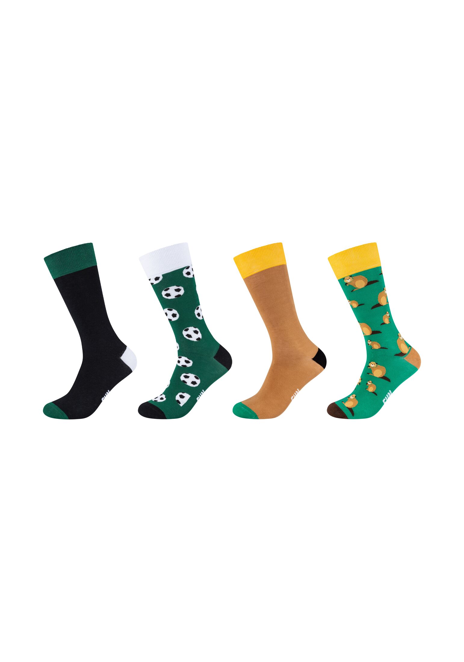 цена Носки Fun Socks 4 шт graphics, цвет grün mix