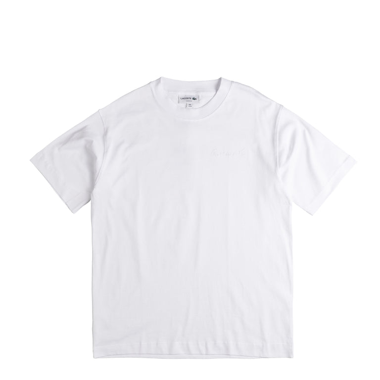 Футболка Loose Fit Heavy Cotton Embroidery T-Shirt Lacoste, белый