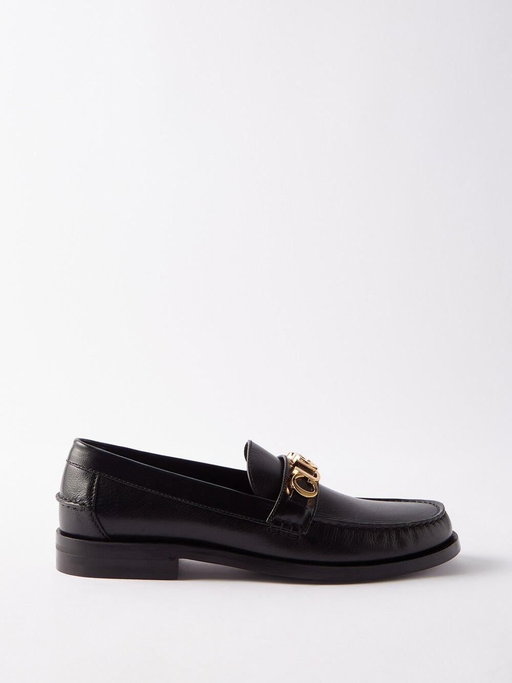 

Кожаные лоферы с логотипом Gucci, черный