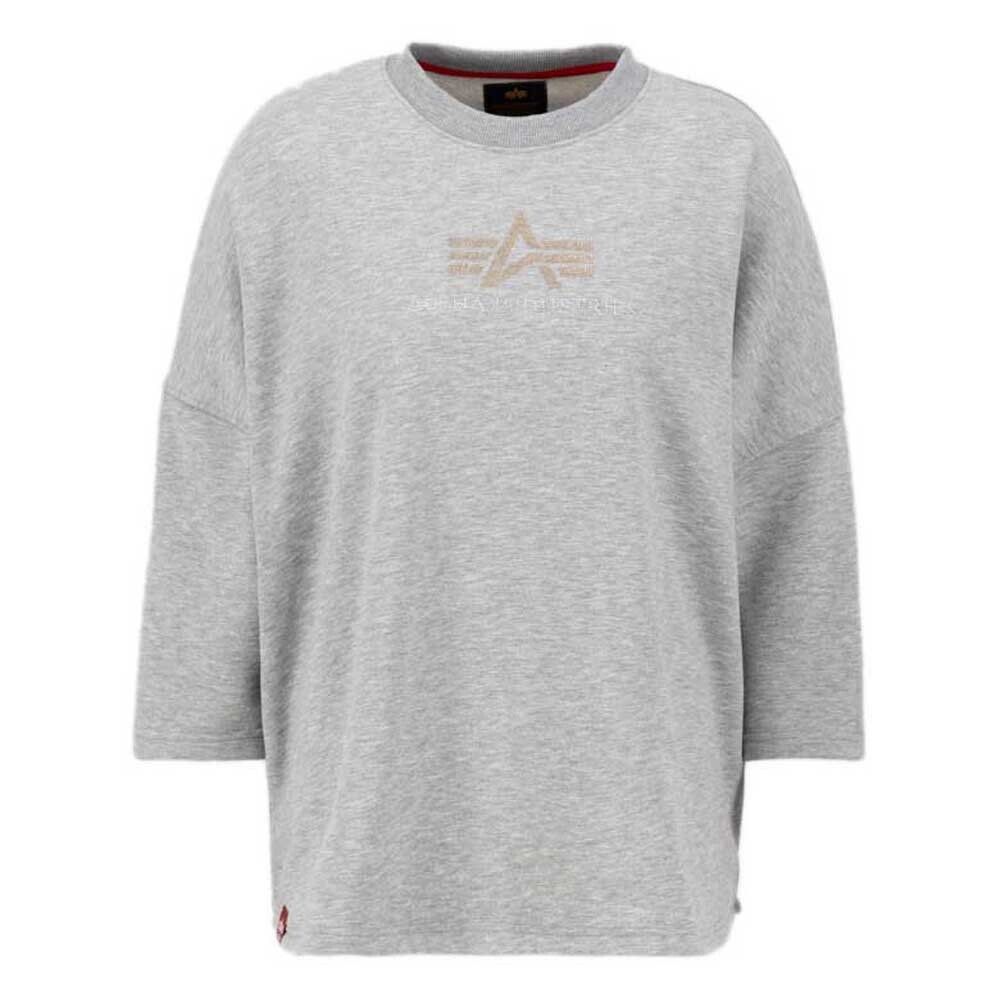 

Толстовка Alpha Industries Crystal Os, серый