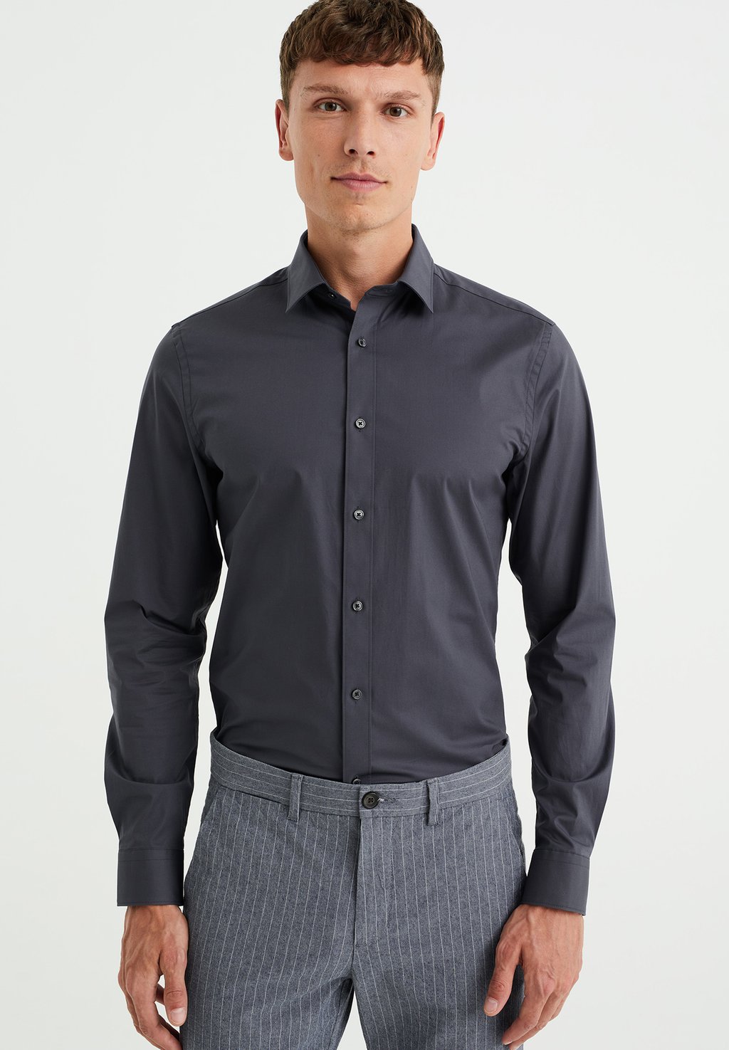 Классическая рубашка Stretch WE Fashion, цвет grey