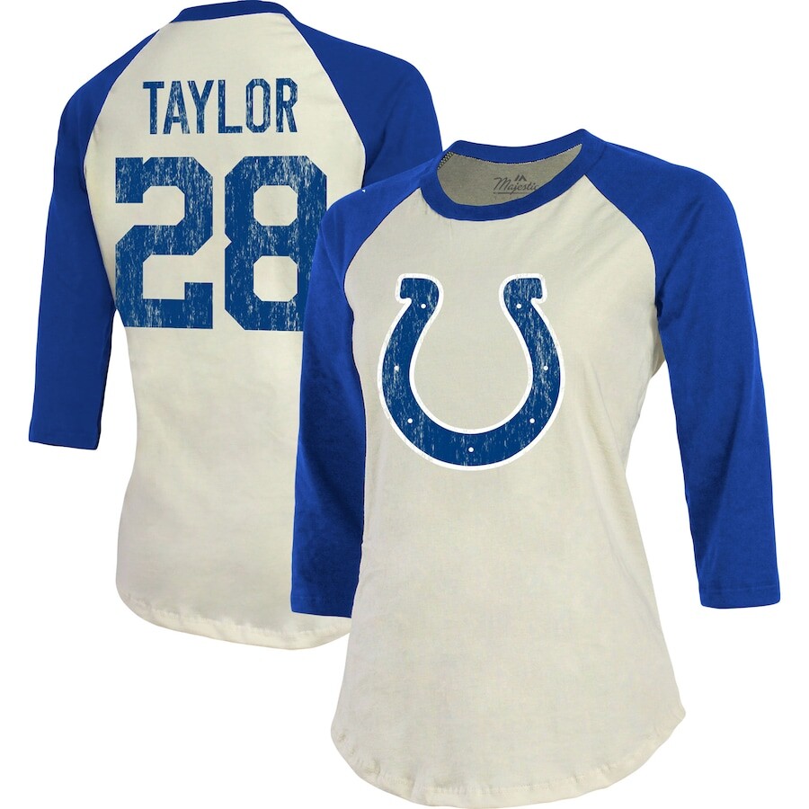 

Футболка с именем и номером Majestic Threads Indianapolis Colts, кремовый