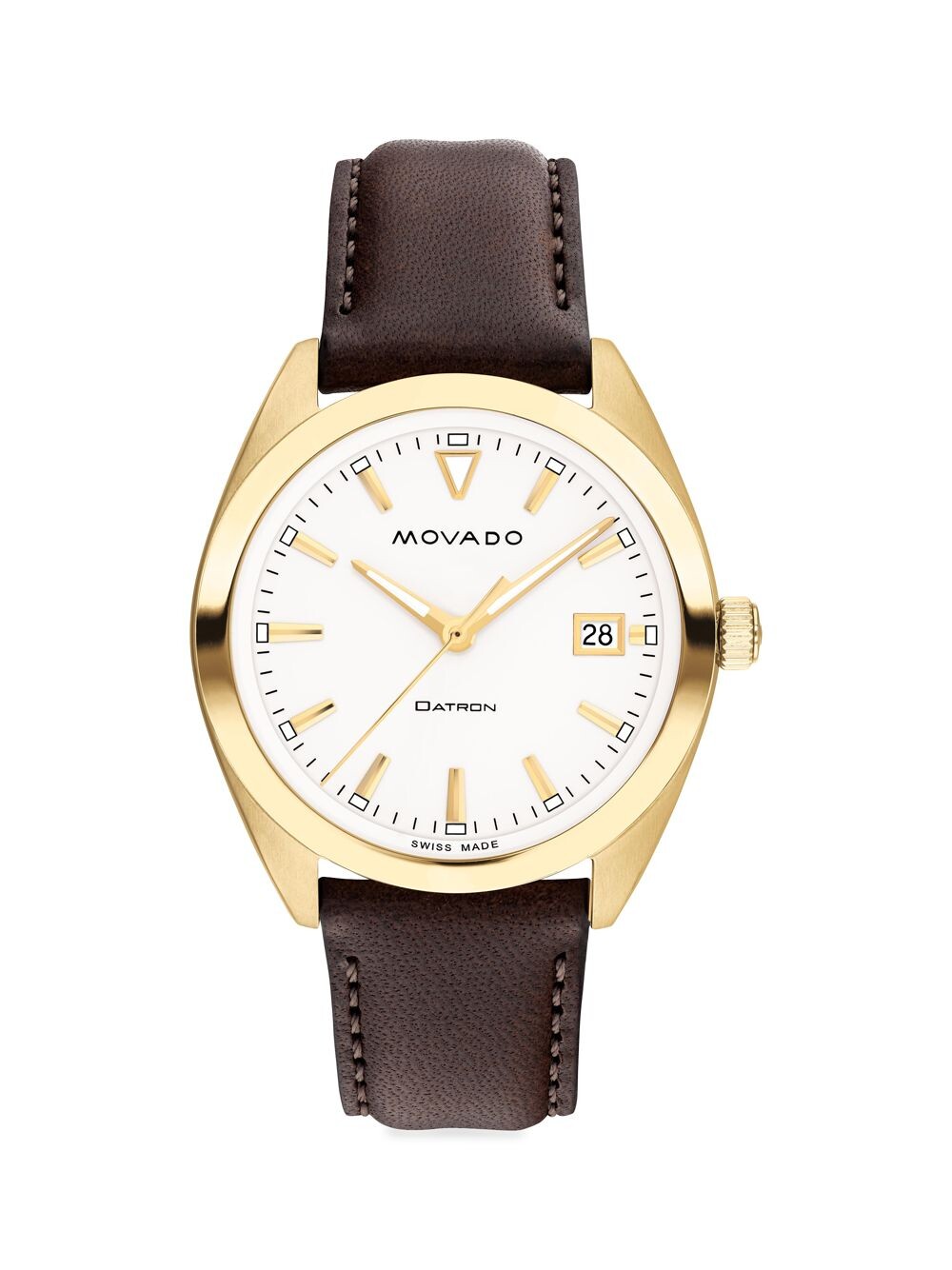 

Часы Heritage Datron с кожаным ремешком Movado, белый