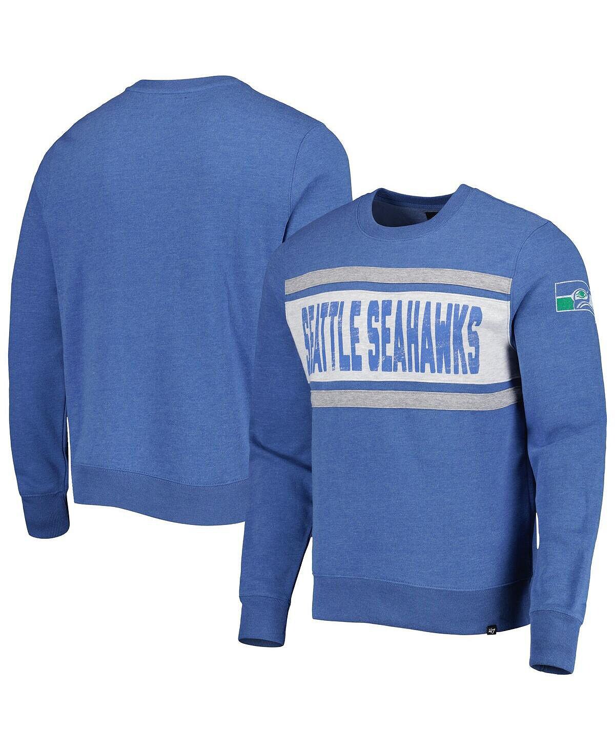 

Мужской темно-синий пуловер с принтом Seattle Seahawks с принтом Tribeca '47 Brand