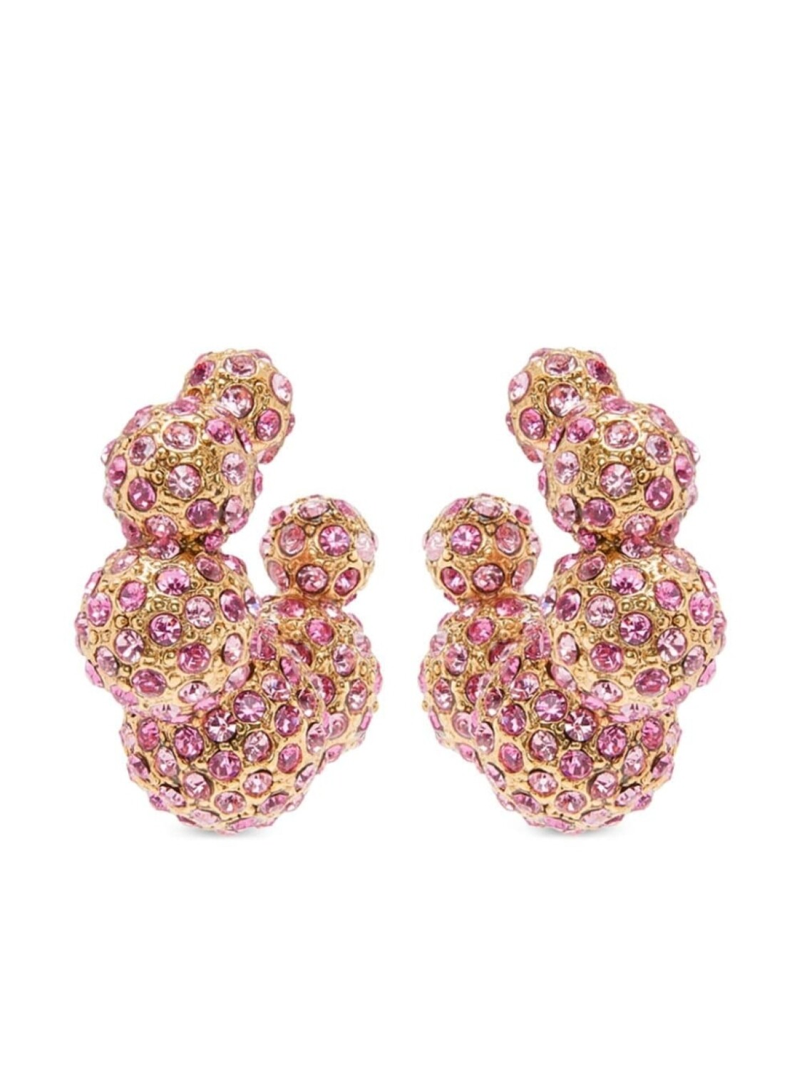 

Серьги-кольца с кристаллами Oscar de la Renta, розовый