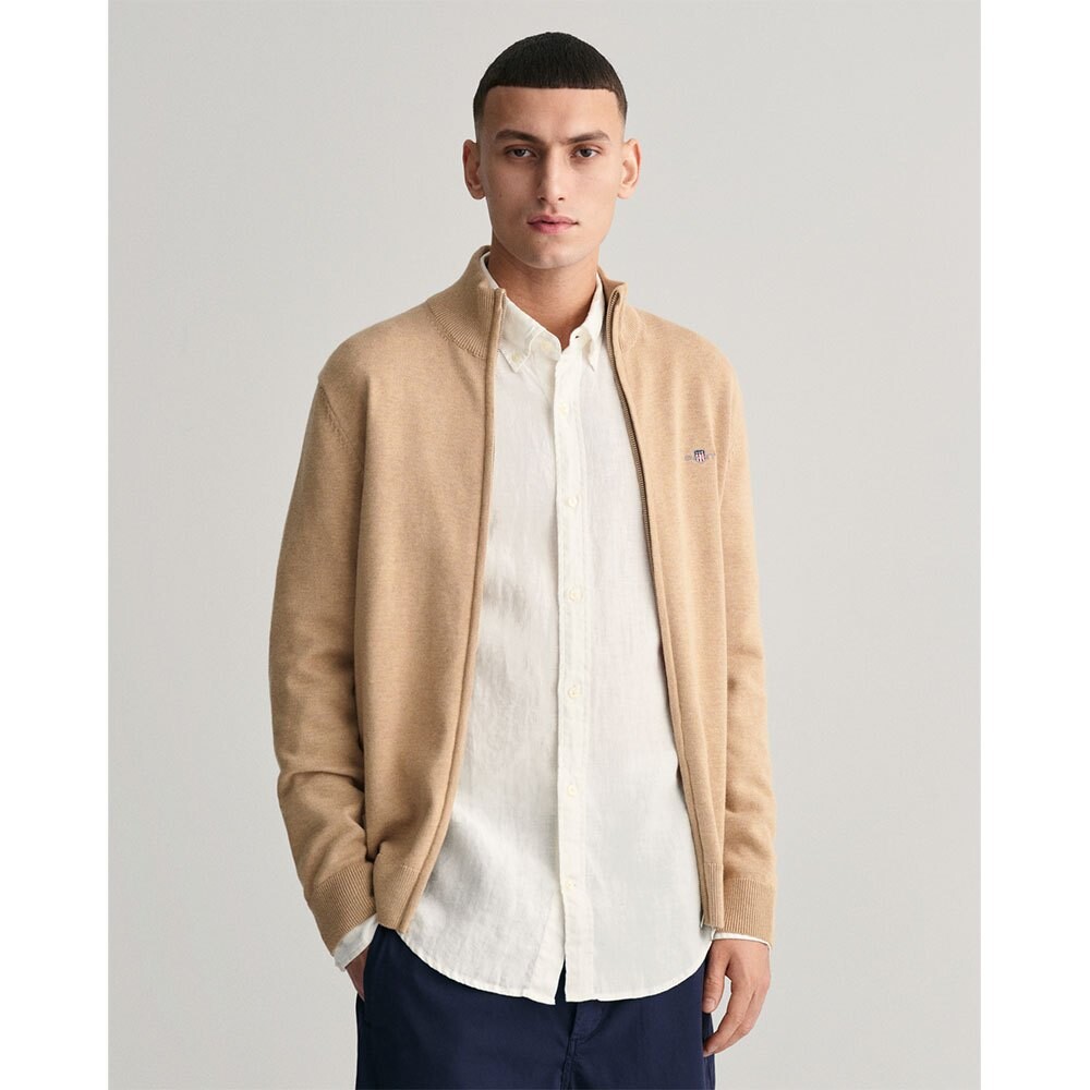 

Свитер Gant Casual Full Zip, бежевый