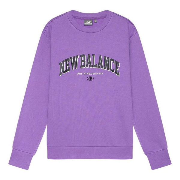 толстовка y 3 unisex ss21 logo printing sweatshirt white белый Толстовка New Balance Unisex Logo Printing Round-neck Sweatshirt Purple, фиолетовый