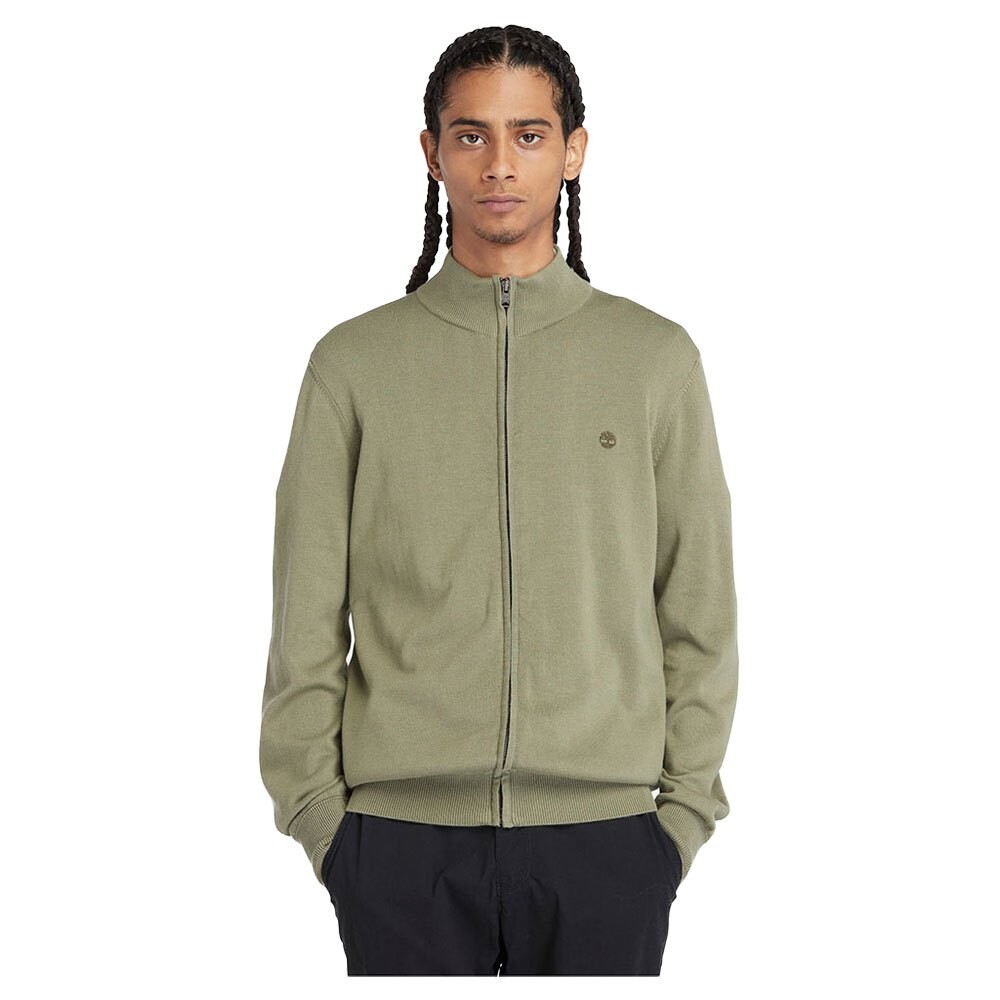 Свитер Timberland Williams River Cotton Yd Full Zip, зеленый