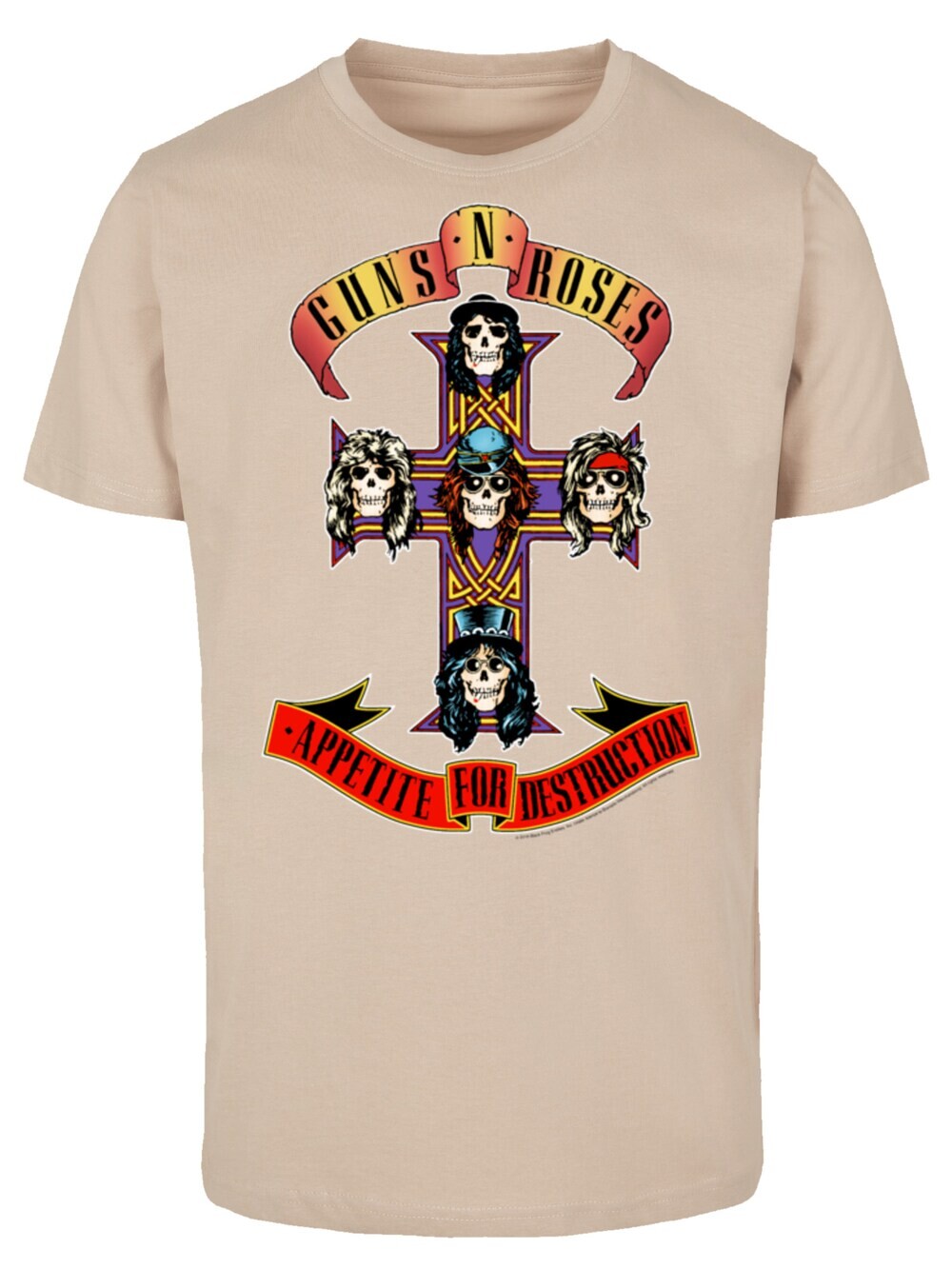 

Футболка F4Nt4Stic Guns n Roses Appetite For Destruction, бежевый