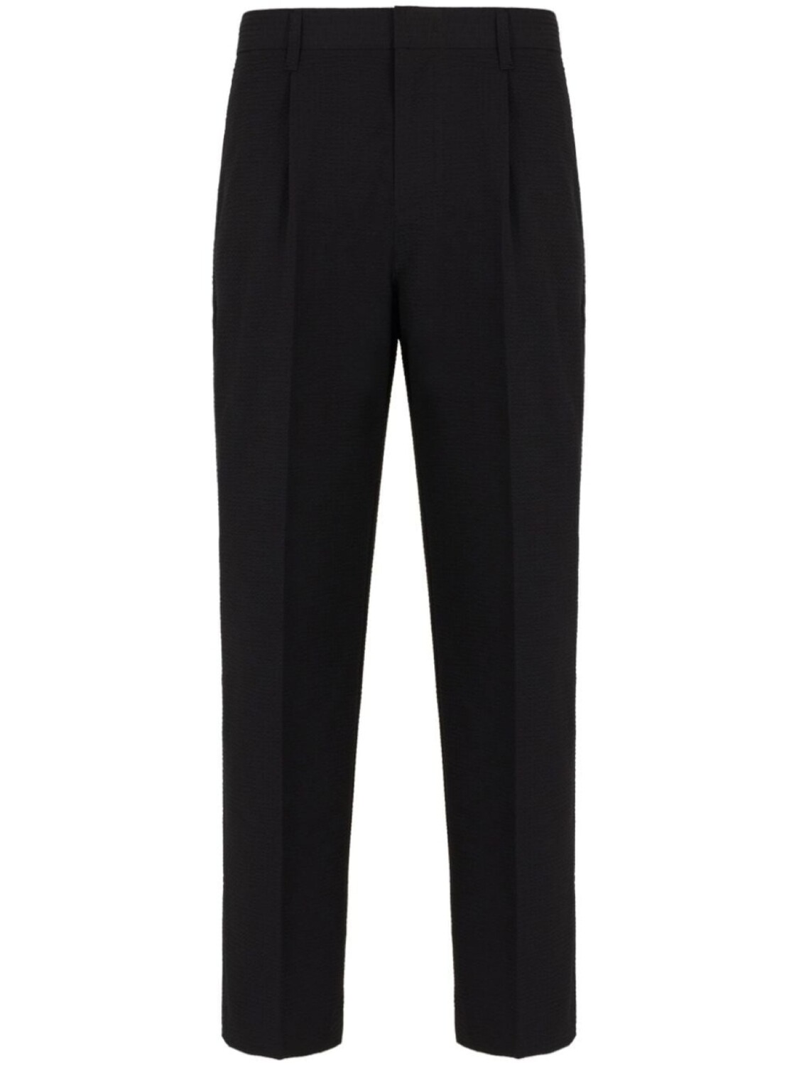 

Emporio Armani легкие брюки из сирсакера, черный